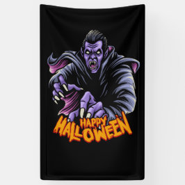Happy Halloween Vampire Banner