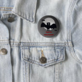 Happy Halloween Vampire Bat Button (In situ)