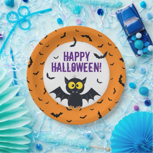 Happy Halloween Vampire Bat Paper Bord (Feest)