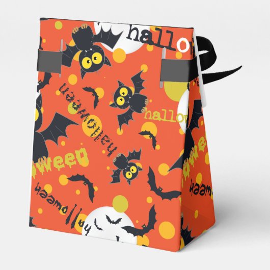 Happy Halloween Vampire Bat Volle Maan Bedankdoosjes (Achterkant)