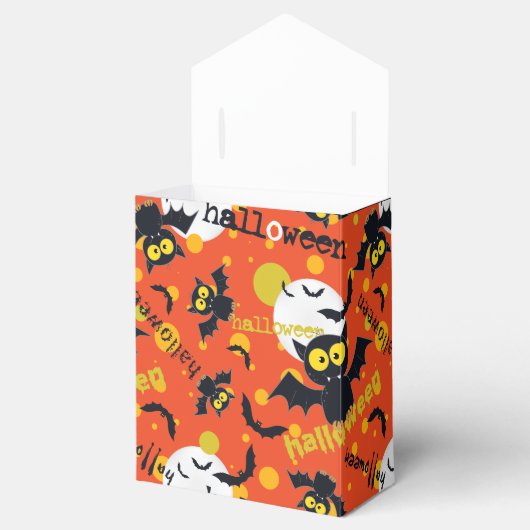 Happy Halloween Vampire Bat Volle Maan Bedankdoosjes (Geopend)