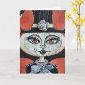 Happy Halloween Vampire Card Kaart (Gele Bloem)