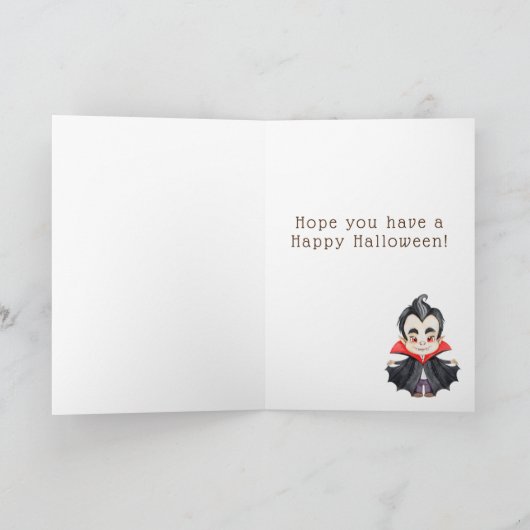 Happy Halloween - Vampire Kaart (Binnen)