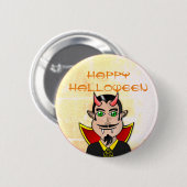 Happy Halloween/Vampire Ronde Button 5,7 Cm (Voorkant /achterkant)