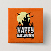 Happy Halloween Vierkante Button 5,1 Cm (Voorkant)