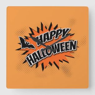 Happy Halloween Vierkante Klok