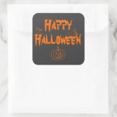 Happy Halloween Vierkante Sticker (Tas)