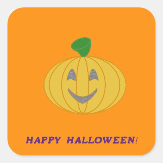 Happy Halloween Vierkante Sticker (Voorkant)