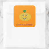 Happy Halloween Vierkante Sticker (Tas)