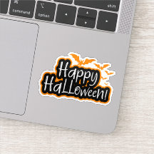 Happy Halloween vleermuizen sticker