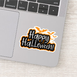 Happy Halloween vleermuizen sticker