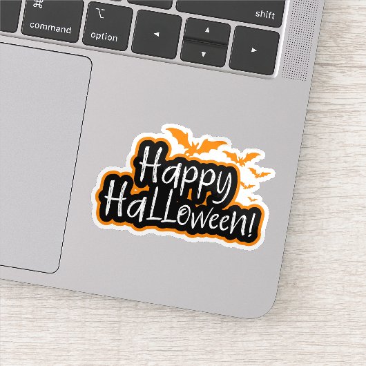 Happy Halloween vleermuizen sticker (Detail)