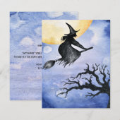 Happy Halloween vliegend naar je eigen bericht (Voorkant / Achterkant)