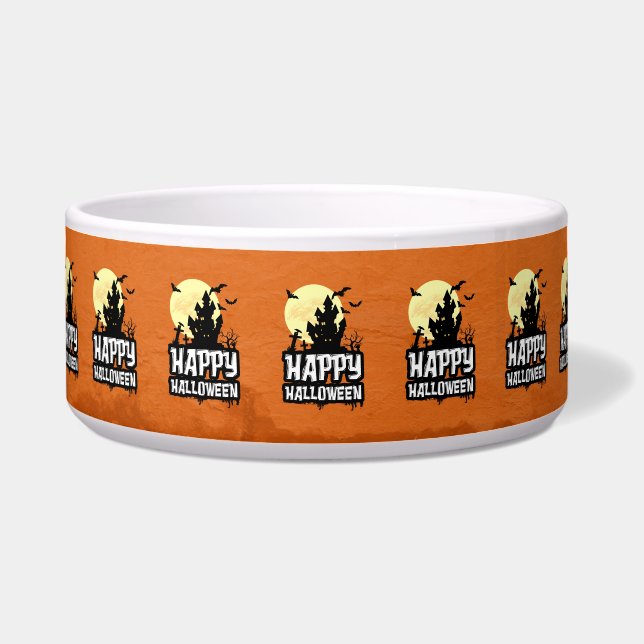 Happy Halloween Voerbakje (Voorkant)