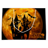 Happy Halloween (volledige maan) Groot Cadeauzakje (Voorkant)