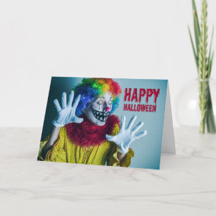 Happy Halloween voor iedereen Creepy Clown Humor Feestdagen Kaart