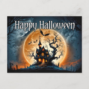 Happy Halloween   Vreselijk spookhuis Briefkaart
