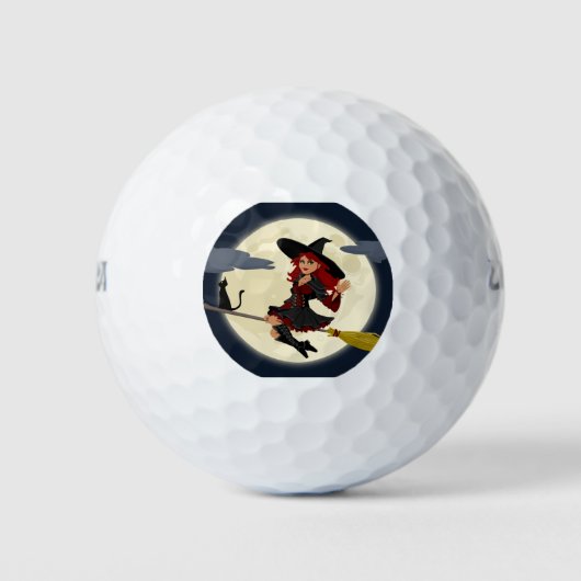 Happy Halloween vriendelijke heks golfballen (Voorkant)