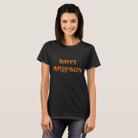 Happy Halloween Vrouwen Sinaasappel Zwart