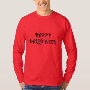 Happy Halloween Vrouwen Sinaasappel Zwart T-shirt