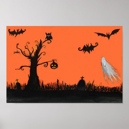 Happy Halloween Waarde Poster Papier (Voorkant)