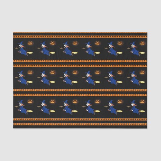 Happy Halloween-weefselpapier, heks Tissuepapier (Voorkant)