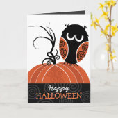 Happy Halloween Wenskaart Kaart (Gele Bloem)