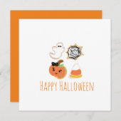 Happy Halloween Wenskaart | Koekjesbehandelingen Bedankkaart (Voorkant / Achterkant)