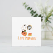 Happy Halloween Wenskaart | Koekjesbehandelingen Bedankkaart (Staand voorkant)