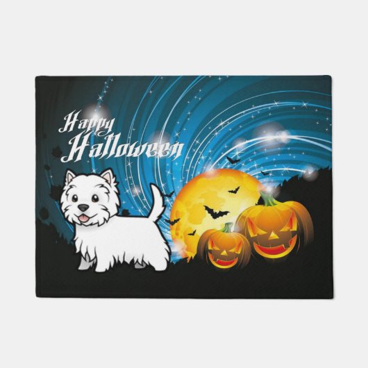 Happy Halloween West Highland Terrier Deurmat (Voorkant)