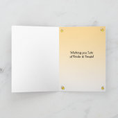 Happy Halloween Whimsical Scarecrow en Pumpkins Kaart (Binnen)