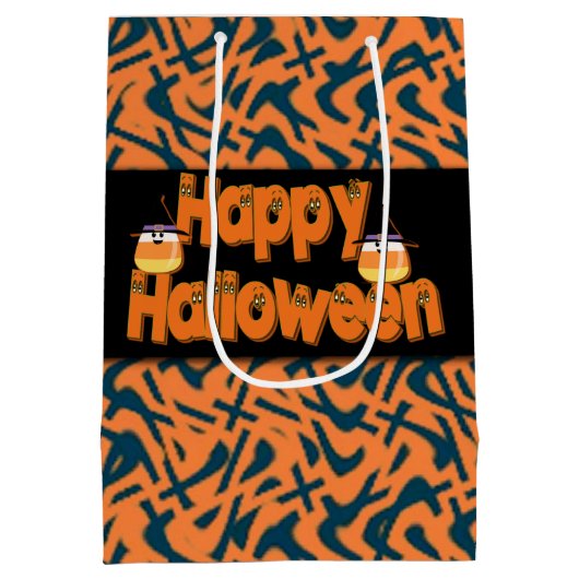 Happy Halloween Whimsical Text Cadeau Sacs (Dos)