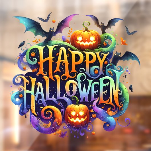 Happy Halloween Window Cling Raamsticker (Vel 2)