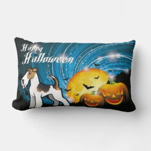 Happy Halloween Wire Fox Terrier Kussen