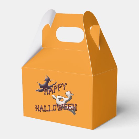 Happy Halloween Witch and Ghost Spooky Customized Bedankdoosjes (Voorkant Zijde)