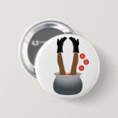 Happy Halloween Witch been Ronde Button 5,7 Cm (Voorkant /achterkant)