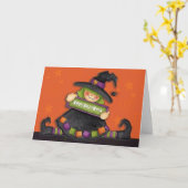 Happy Halloween Witch - Carte de voeux (Fleur jaune)