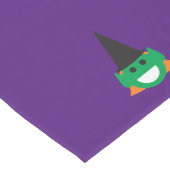 Happy Halloween Witch Cute Fun Cartoon Paars Lange Tafelloper (Hoek)