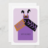 Happy Halloween Witch House Kaart (Voorkant / Achterkant)