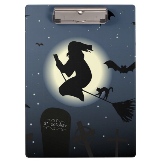 "HAPPY HALLOWEEN" WITCH KLEMBORD (Voorkant)