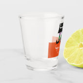 Happy Halloween Witch Legs & Broom gepersonaliseer Shot Glas (Links)