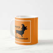 Happy Halloween Witch Pet Dachshund Koffiemok (Voorkant links)