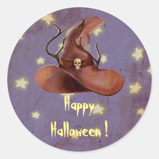 Happy Halloween Witch Pet Spooky Sticker (Voorkant)