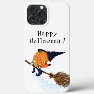 Happy Halloween Witch Pumpkin-vliegende kamer - gr iPhone 13 Pro Max Hoesje