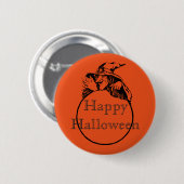 Happy Halloween Witch Ronde Button 5,7 Cm (Voorkant /achterkant)