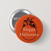 Happy Halloween Witch Ronde Button 5,7 Cm (Voorkant /achterkant)