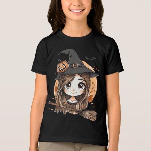 Happy Halloween Witch Tri-Blend Jeugd T-Shirt (Voorkant)