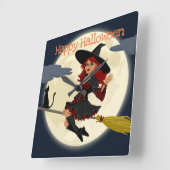 Happy Halloween Witch Wall klok (Hoek)