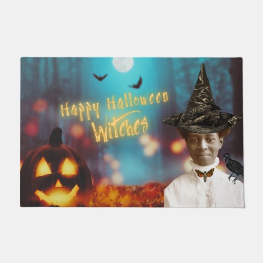 Happy Halloween Witches Collage Deurmat (Voorkant)