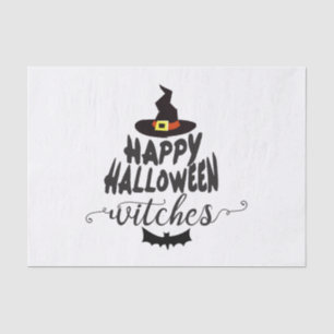 Happy Halloween Witches Typography Halloween Tissuepapier